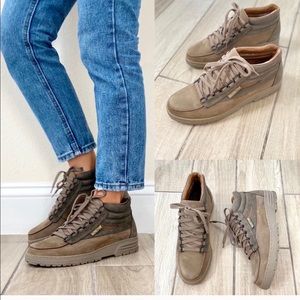 Mephisto Leather Suede Ankle Booties